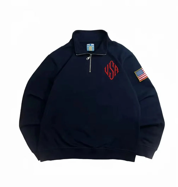 "Epstein" Retro Quarterzip