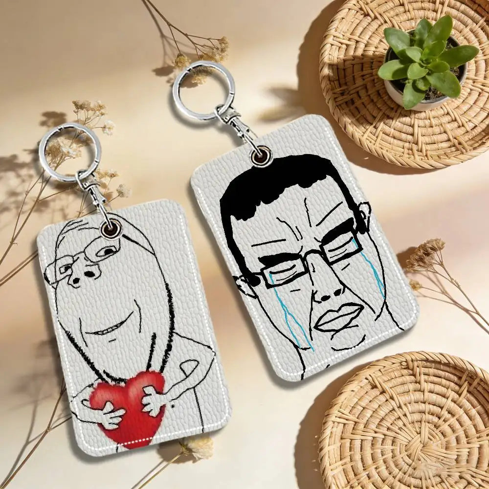 "Soyjak" Card Holder Keychain