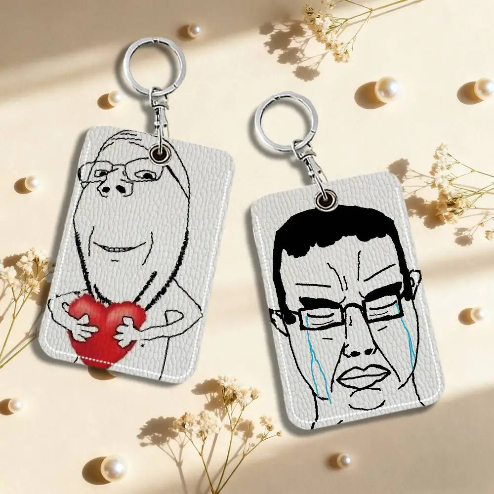"Soyjak" Card Holder Keychain