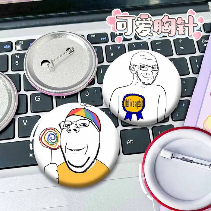 "Wojak" Meme Pin