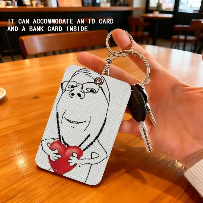 "Soyjak" Card Holder Keychain
