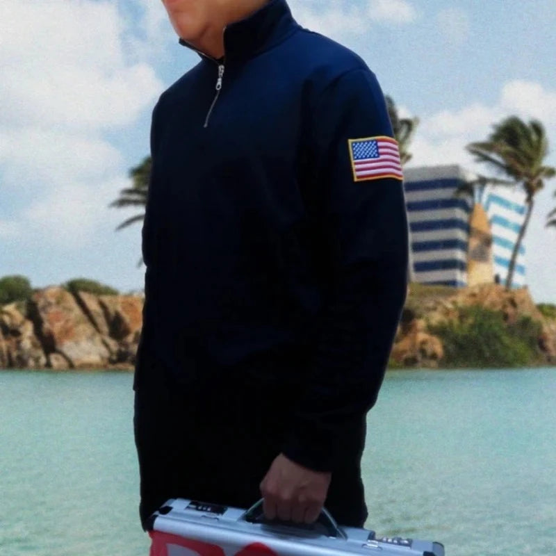 "Epstein" Retro Quarterzip