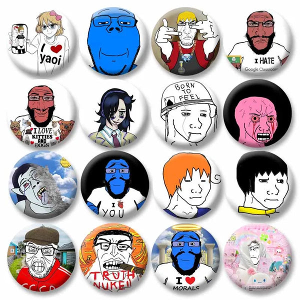 "Wojak" Meme Pin